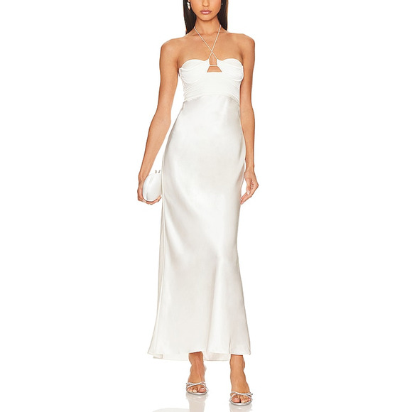 Anna October Sarah Midi Dress in Ivory - Picture 1 of 8